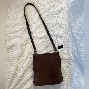 Vintage Coach 9460 Sonoma Nubuck Leather Crossbody/Shoulder Bag Dark Brown